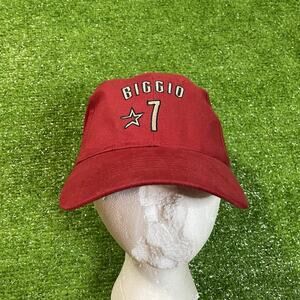 Vintage Houston Astros Hat Brick‎ Red Shooting Star Craig Biggio Y2K Promo Cap